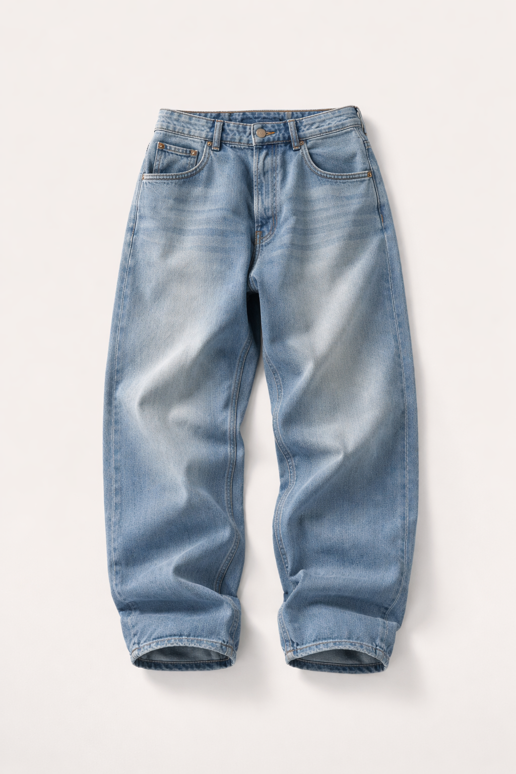 Men’s Baggy Fit Light Blue Washed Jeans