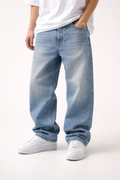 Men’s Baggy Fit Light Blue Washed Jeans
