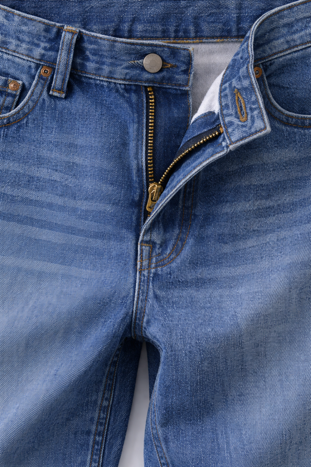 Caslo Denim Men’s Baggy Fit Medium Blue Washed Jeans