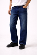 Straight Fit Dark Blue Jeans