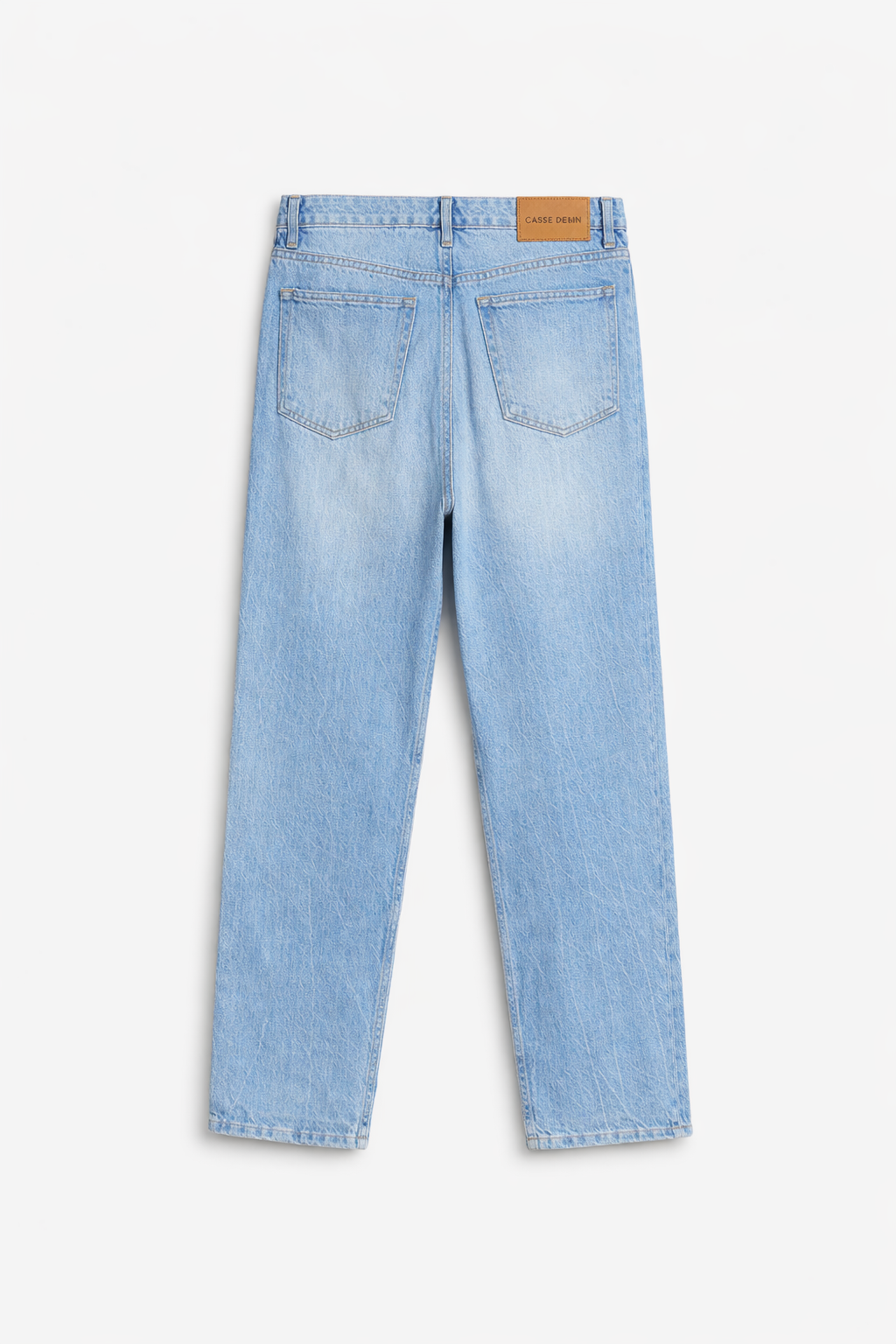 Straight Fit Light Blue Faded Jeans