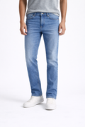 Basic Slim Fit Medium Blue Faded Jeans