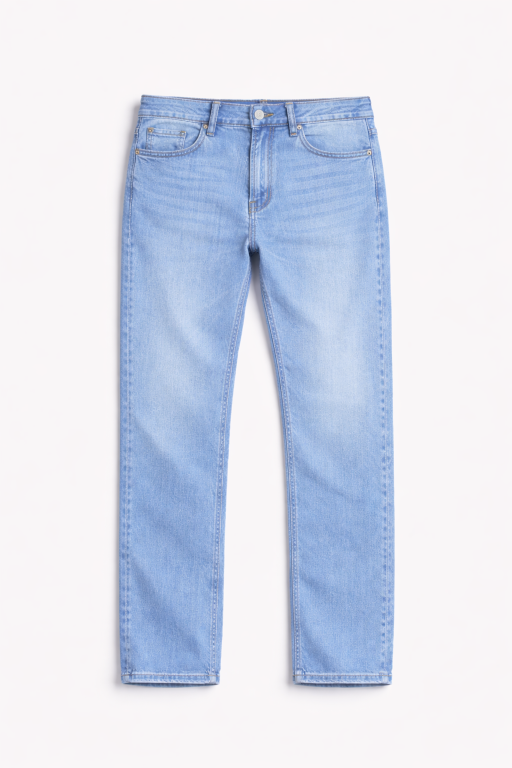 Basic Slim Fit Light Blue Faded Jeans