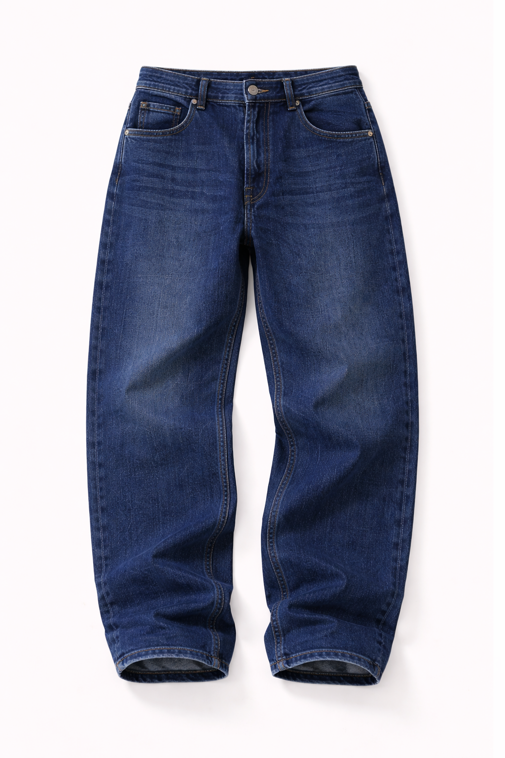Men’s Baggy Fit Dark Blue Washed Jeans