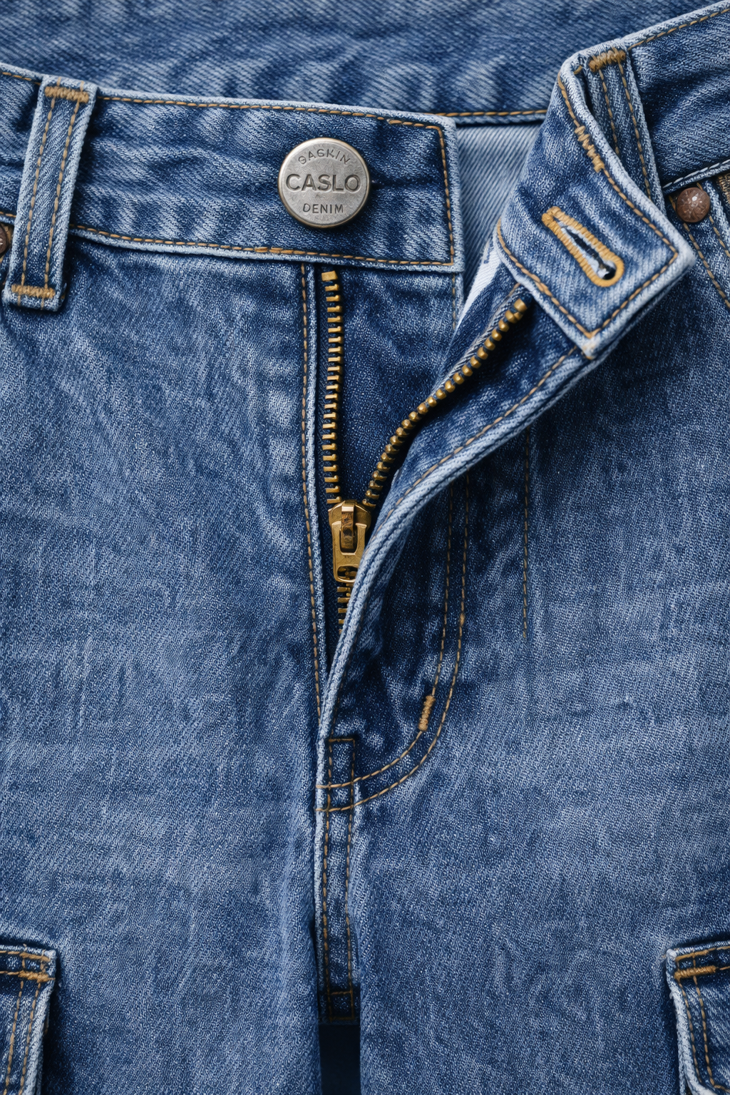 Premium Denim Cargo Trouser